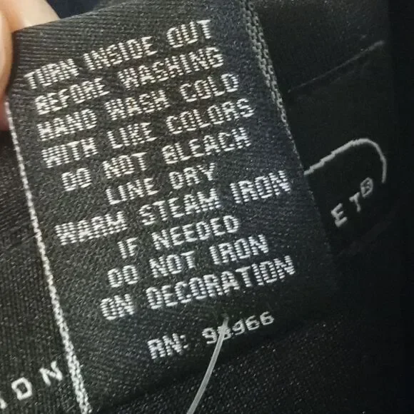 Midnight Velvet Black/ White Contrast Flare Bell Sleeve Sheath Dress Sz M - Picture 5 of 9